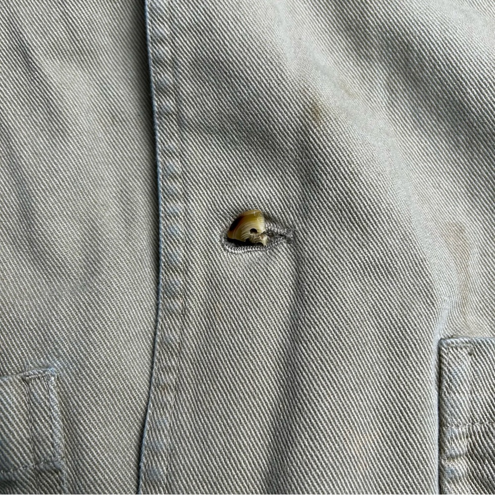 Men's Orvis fishing outdoor Beige Jacket with Brown Accents - Picture 5 of 15